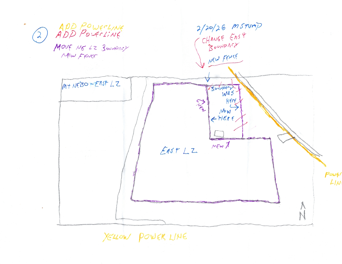 Mt Nebo East Launch LZ power line kication